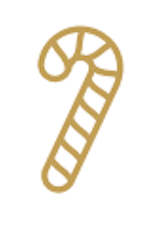 Outline of a candy cane